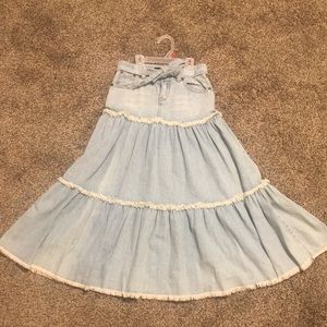 Ralph Lauren denim maxi skirt girls size 7